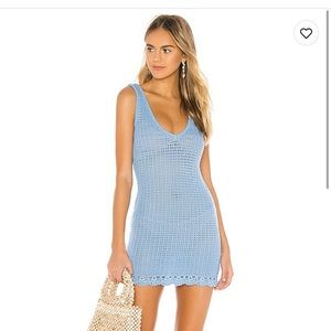 Tularosa blue crochet dress